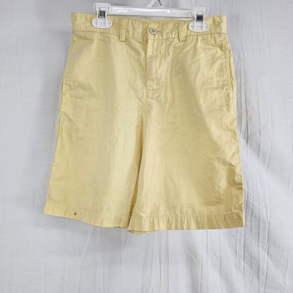 Vineyard Vines By Shep & Ian Yellow Flat Front Chino Shorts Boys Size 12 - Picture 1 of 6